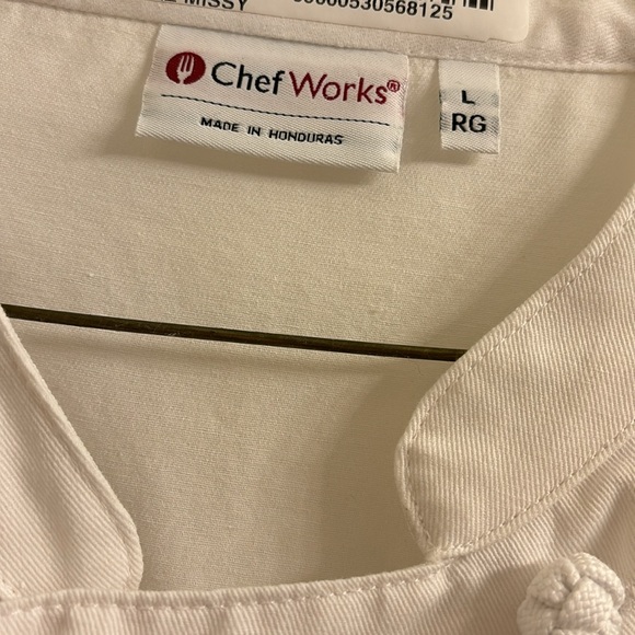 Bordeaux Chef Coat chef works brand size large unisex white pristine condition - Picture 2 of 8
